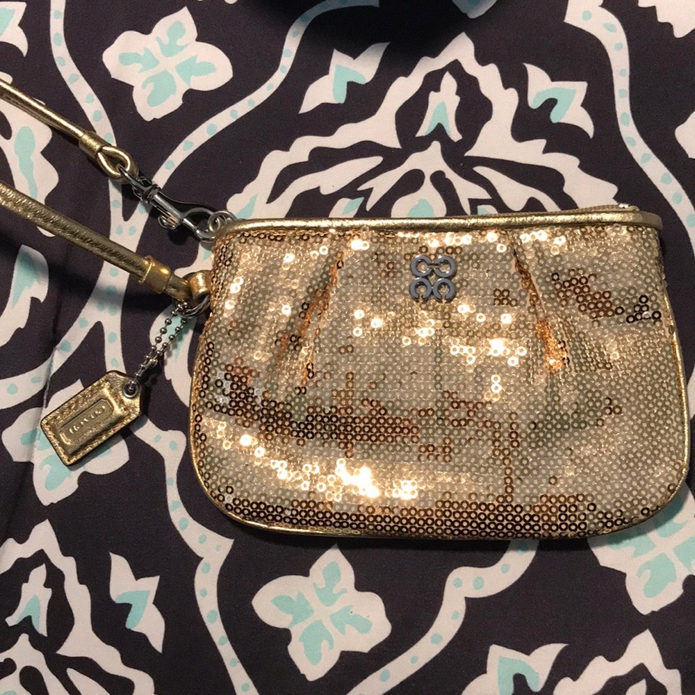 Gold Coach Wristlet